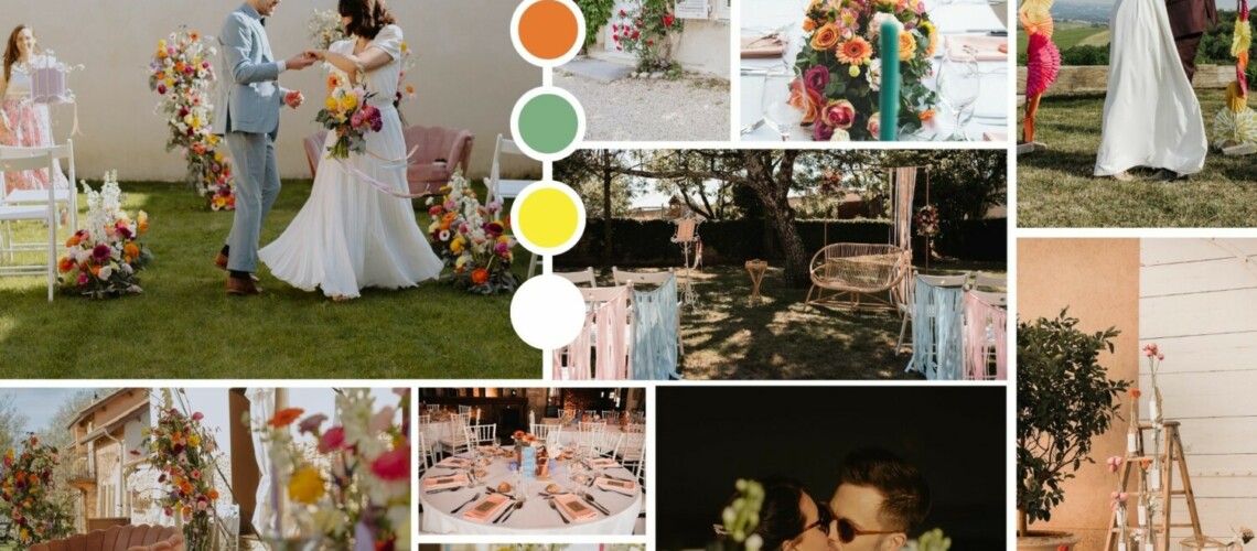 décoration tendance mariage coloré wedding planner lyon